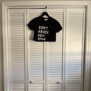 DKNY “Don’t Knock New York” Crop Top in Black